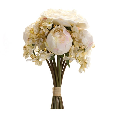 White Peony and Hydrangea Bouquet