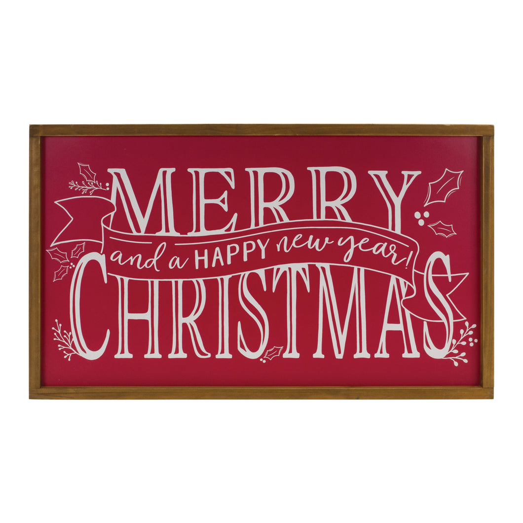 Merry Christmas and a Happy New Year Sign