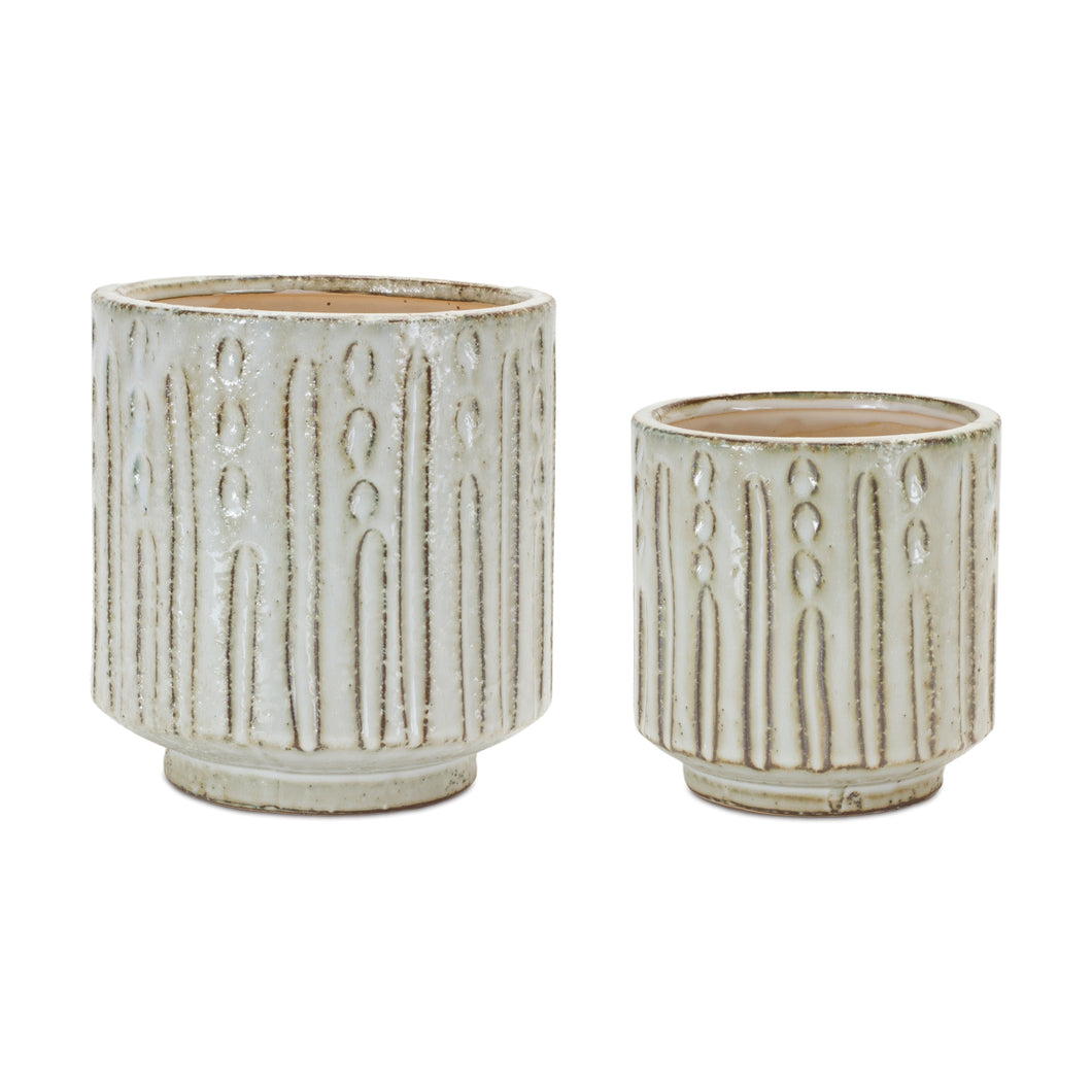 Distressed Clay Planters