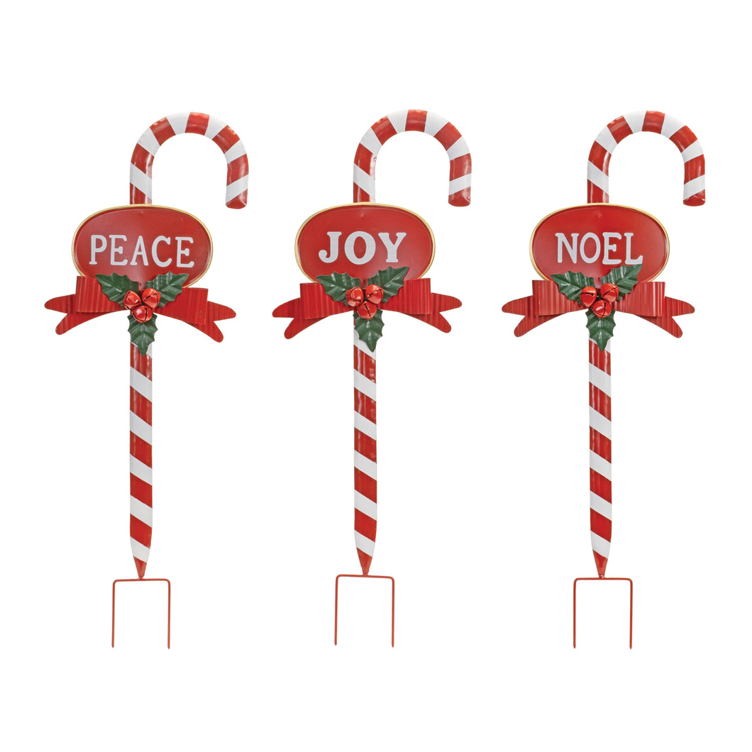 Candy Cane Yard Stakes