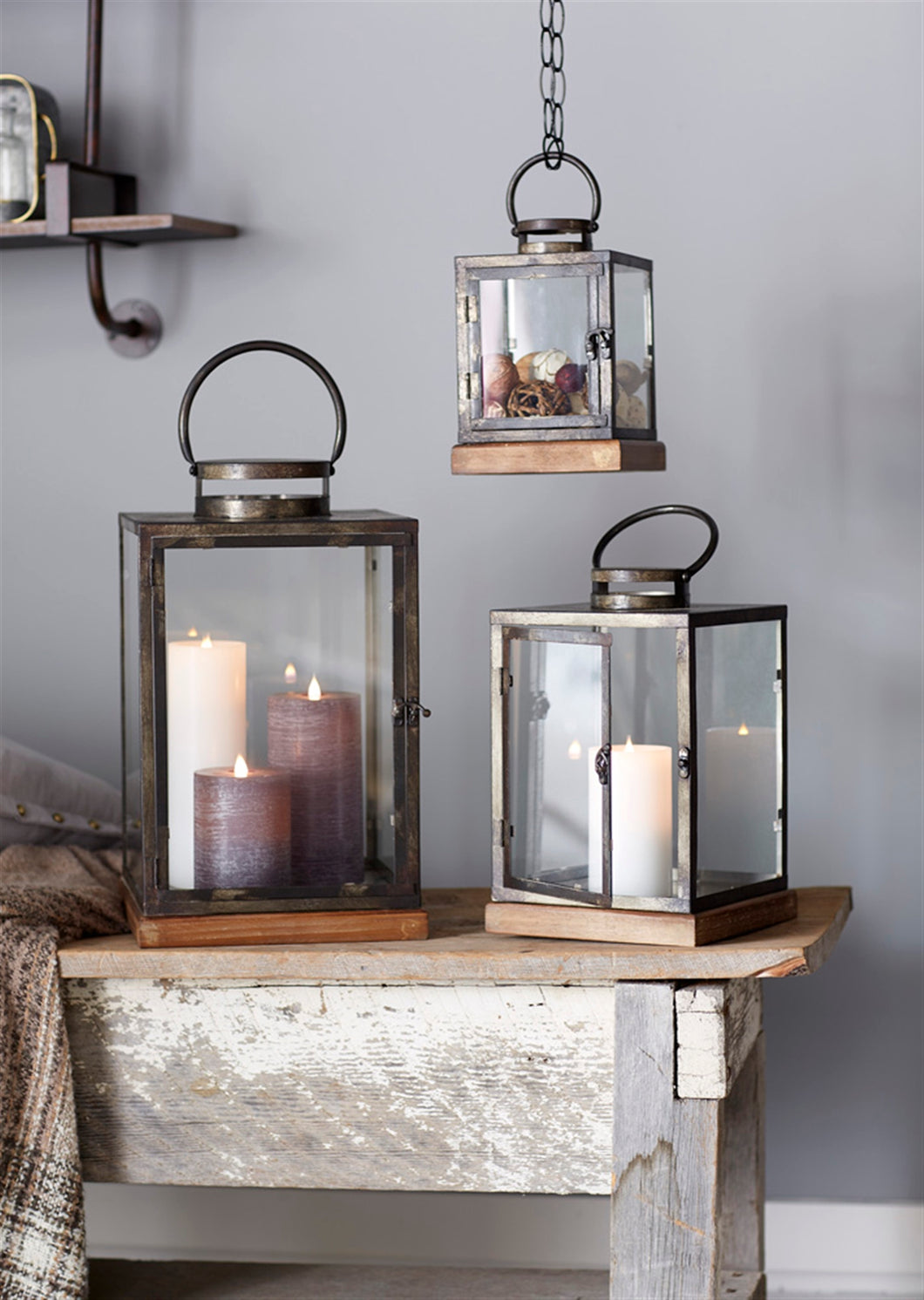 Industrial Lantern Trio