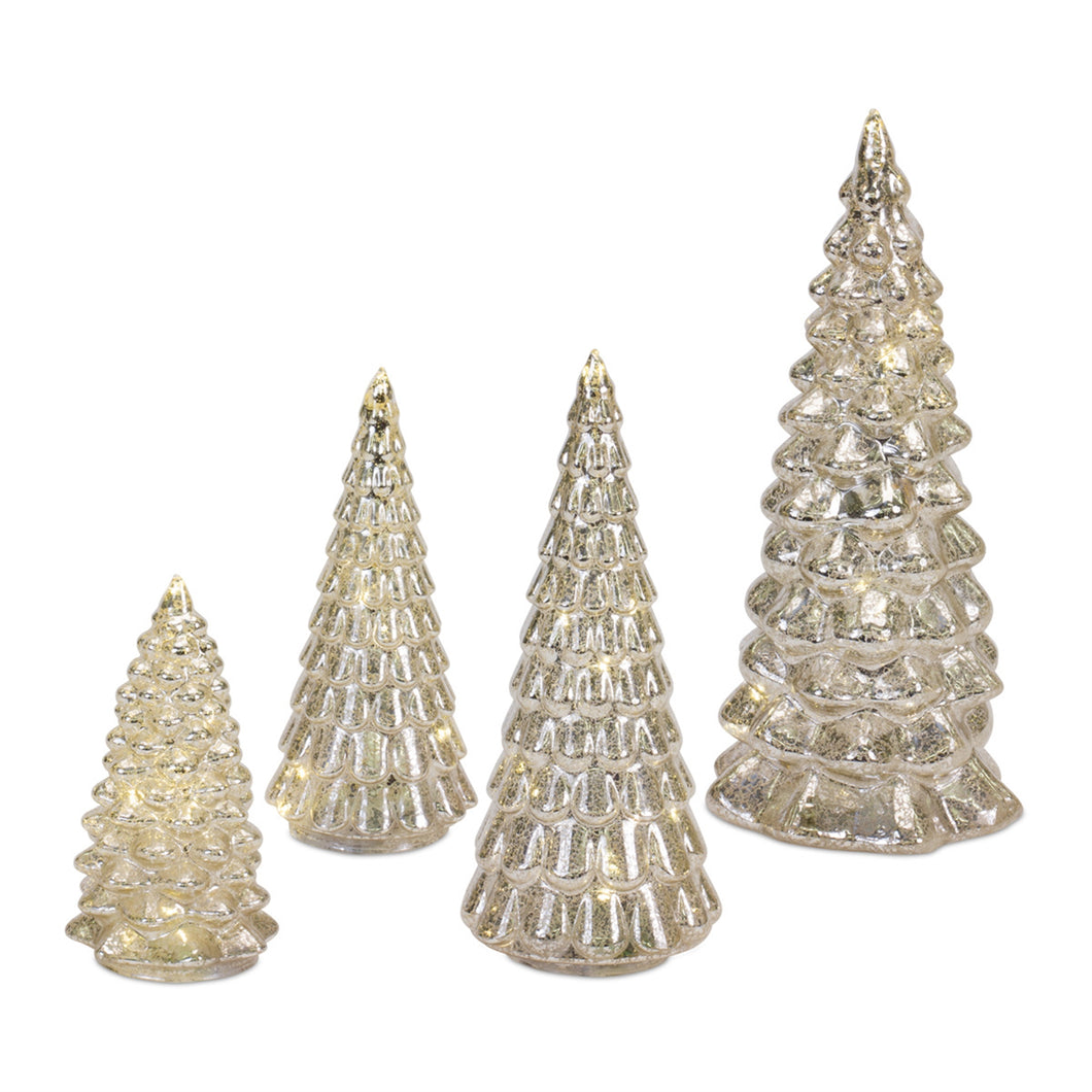 Glass LED Christmas Tree Set