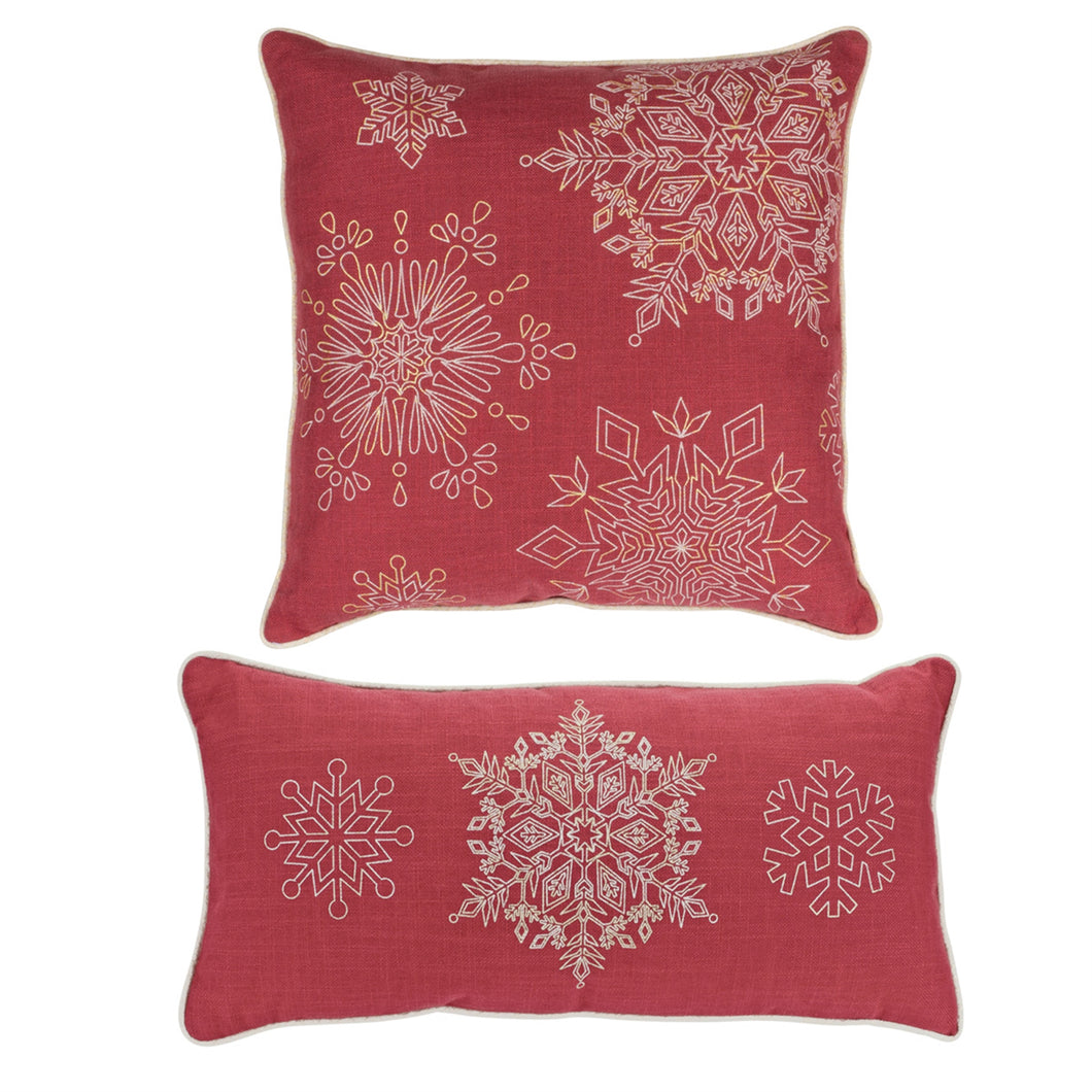 Red Snowflake Pillows